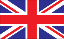UK flag representing the English language
